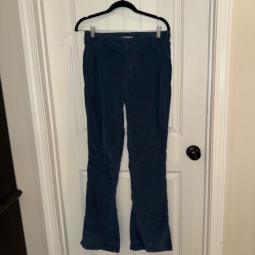 We The Free Dark Blue Corduroy Flare Pants